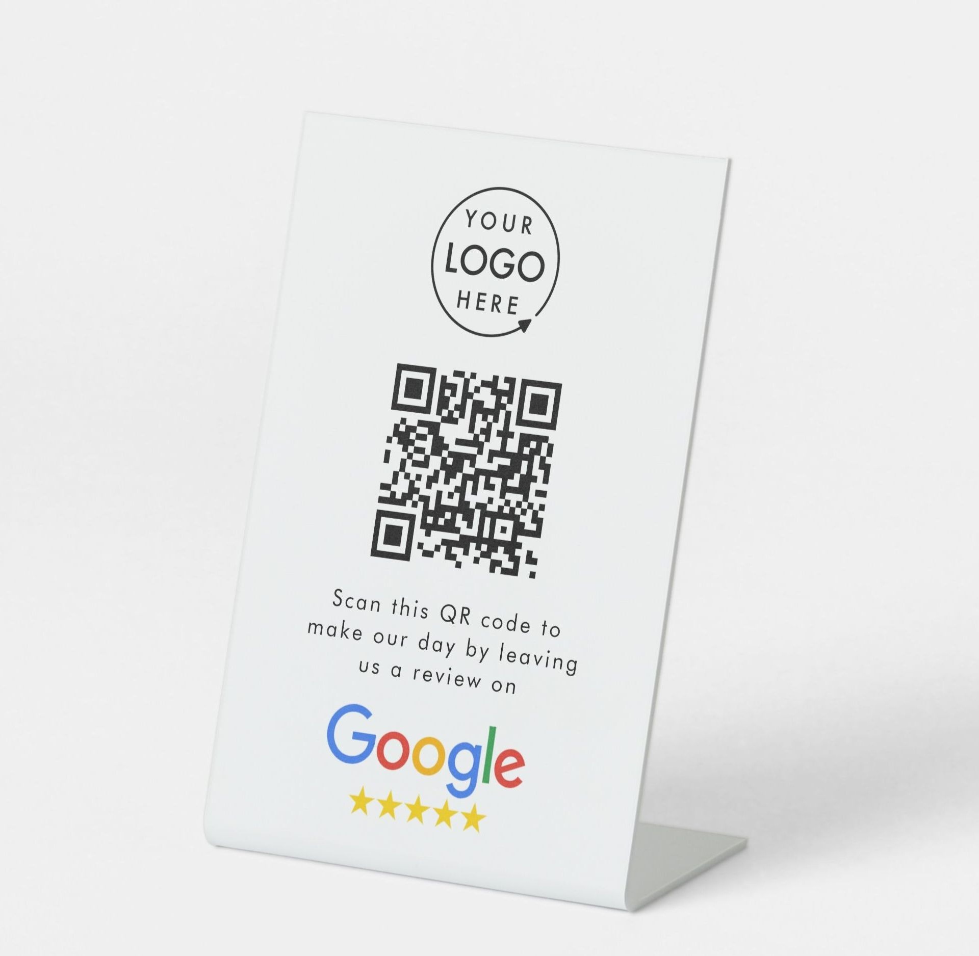 Google Reviews | Business Review Link QR Code Pedestal Sign